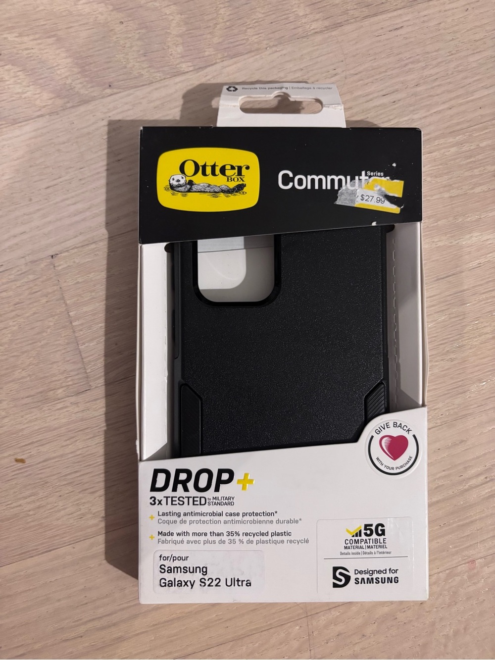 Samsung Galaxy S22 Ultra OtterBox Commuter Series Black Case NWT